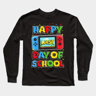 Last Day Of School Boys Kids Toddler Video Game Long Sleeve T-Shirt